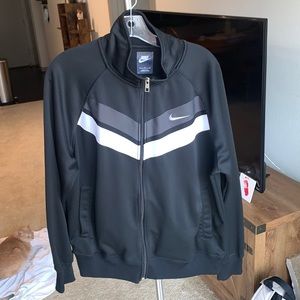 Black and Grey Nike Track Jacket FREE SHIPPING (Willing to negotiate price!)
